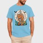 Skeleton Riding T Rex With Pumpkin, Tricou Barbati (Unisex)