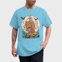Skeleton Riding T Rex With Pumpkin, Tricou Barbati (Unisex)