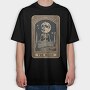 Vintage Moon Skeleton, Tricou Oversize Barbati (Unisex)