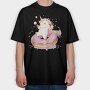 Happy Unicorn Donut, Tricou Oversize Barbati (Unisex)
