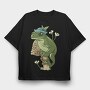 Froggy Flower Hat, Tricou Oversize Barbati (Unisex)