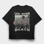 Possum Wild Animal Funny Quote Illustration, Tricou Oversize Barbati (Unisex)