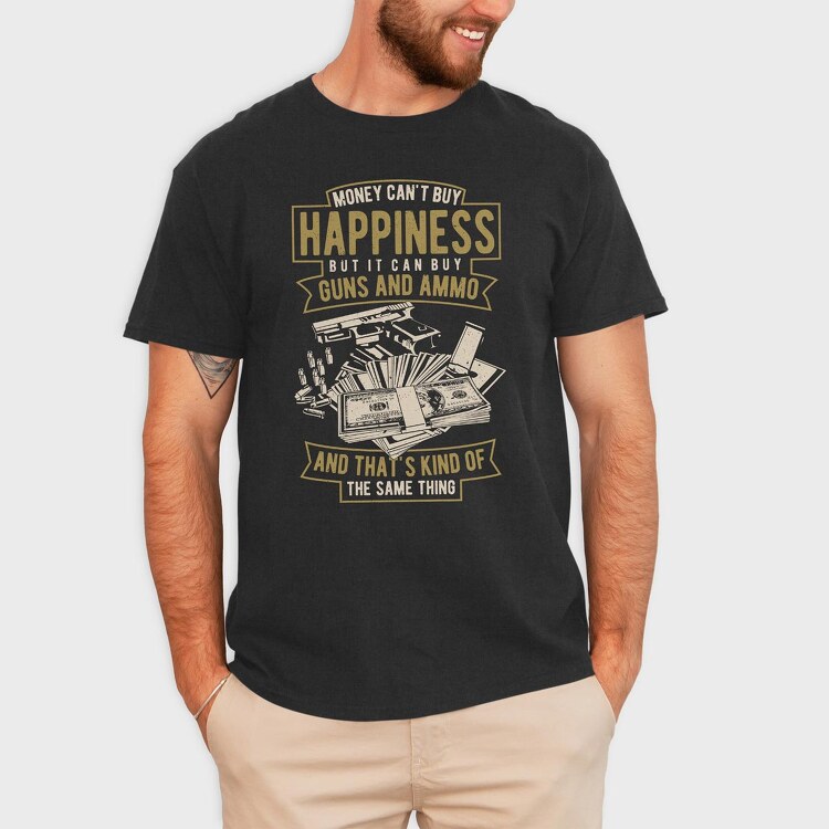 Money Can'T Buy Happiness, Tricou Barbati (Unisex)