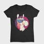 Llama Sunglasses Retro, Tricou Femei