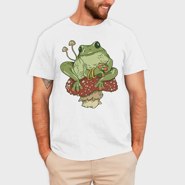 Froggy Mushroom, Tricou Barbati (Unisex)