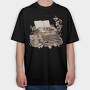 Typewriter Spring Blossoms, Tricou Oversize Barbati (Unisex)