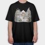 Vintage Christmas Garden, Tricou Oversize Barbati (Unisex)