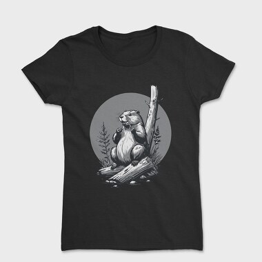 Contemplative Beaver, Tricou Femei
