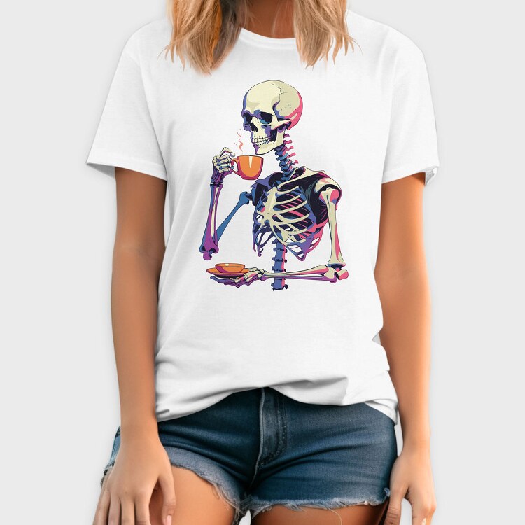 Skeleton Tea Coffee, Tricou Barbati (Unisex)