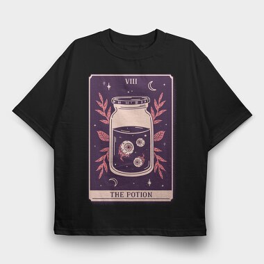 Potion Mystical Tarot Card 08, Tricou Oversize Barbati (Unisex)