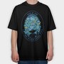 Head With Plants Overthink Hold On, Tricou Oversize Barbati (Unisex)