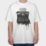Typewriter Typing, Tricou Oversize Barbati (Unisex)