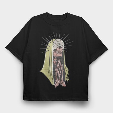 Skeleton Veil Prayer, Tricou Oversize Barbati (Unisex)