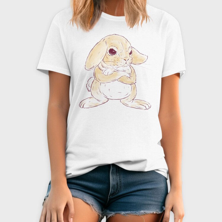 Cute Angry Bunny, Tricou Barbati (Unisex)