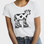 Funny Cow In Skate Rollers, Tricou Femei