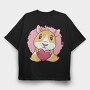 Heart Guinea Pig With, Tricou Oversize Barbati (Unisex)