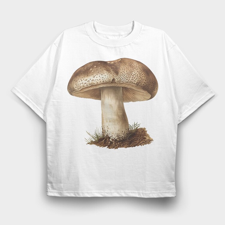 Vintage Mushroom 15, Tricou Oversize Barbati (Unisex)