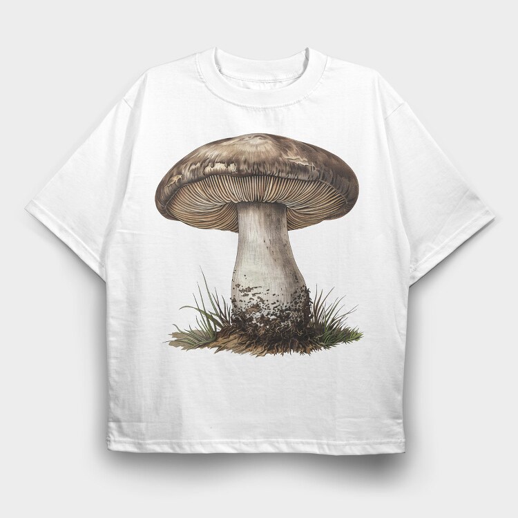 Vintage Mushroom 4, Tricou Oversize Barbati (Unisex)