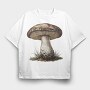 Vintage Mushroom 4, Tricou Oversize Barbati (Unisex)