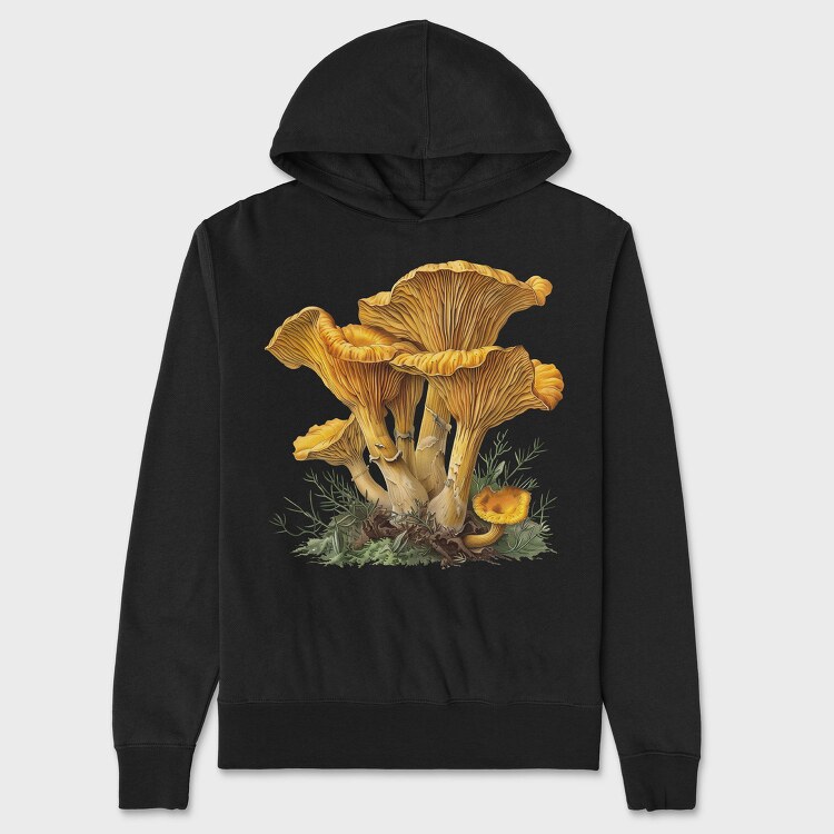 Vintage Mushroom Fairy, Hanorac Oversize Barbati (Unisex)