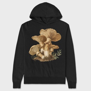 Vintage Mushroom Png, Hanorac Oversize Barbati (Unisex)