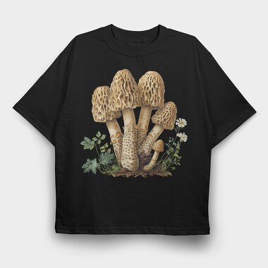 Vintage Mushroom Set, Tricou Oversize Barbati (Unisex)