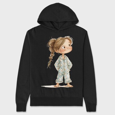 Vintage Pajama Girl, Hanorac Oversize Barbati (Unisex)