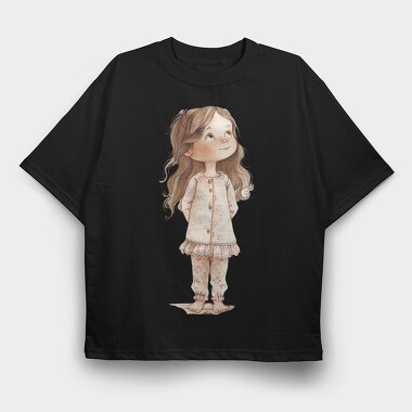 Vintage Pink Girl, Tricou Oversize Barbati (Unisex)