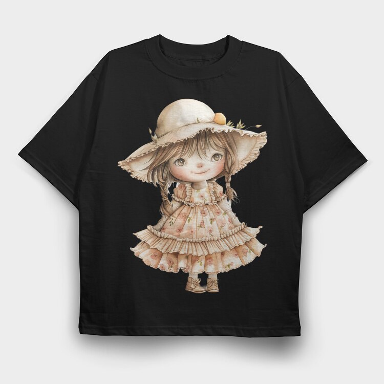 Vintage Pink Princess, Tricou Oversize Barbati (Unisex)
