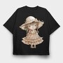Vintage Pink Princess, Tricou Oversize Barbati (Unisex)