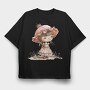 Vintage Strawberry Girl, Tricou Oversize Barbati (Unisex)