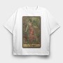 Vintage Tarot Virgo, Tricou Oversize Barbati (Unisex)