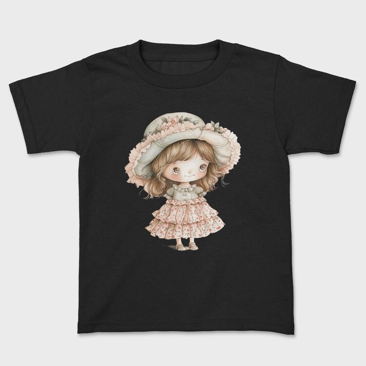 Vintage Village Girl, Tricou Copii