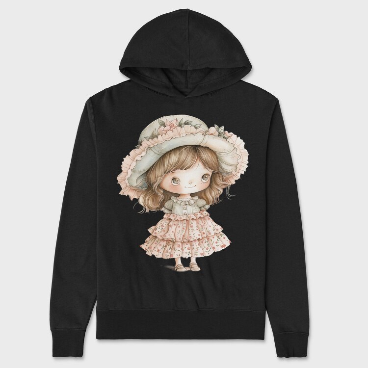 Vintage Village Girl, Hanorac Oversize Barbati (Unisex)