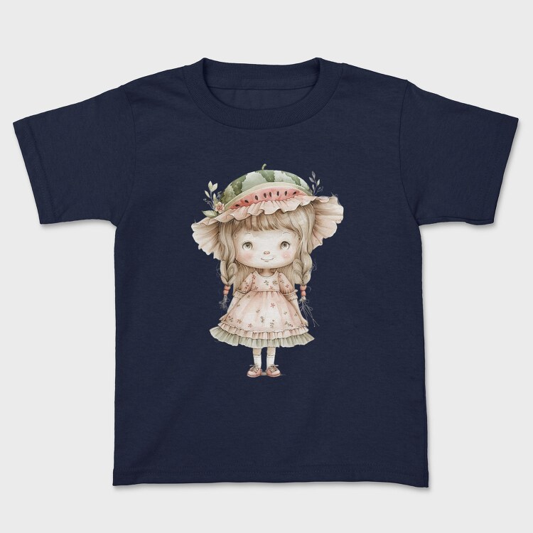 Vintage Watermelon Girl, Tricou Copii