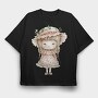 Vintage Watermelon Girl, Tricou Oversize Barbati (Unisex)