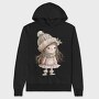 Vintagelover Girlsclipart, Hanorac Oversize Barbati (Unisex)