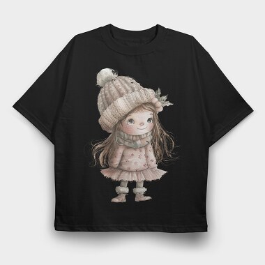 Vintagelover Girlsclipart, Tricou Oversize Barbati (Unisex)