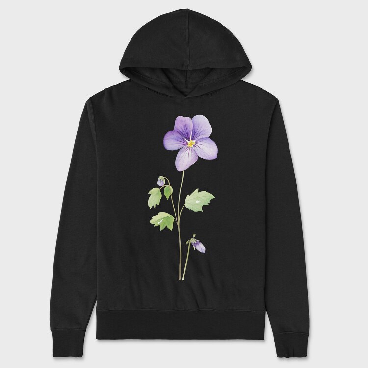 Violet Flower 01, Hanorac Oversize Barbati (Unisex)