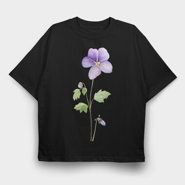 Violet Flower 01, Tricou Oversize Barbati (Unisex)