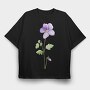 Violet Flower 01, Tricou Oversize Barbati (Unisex)