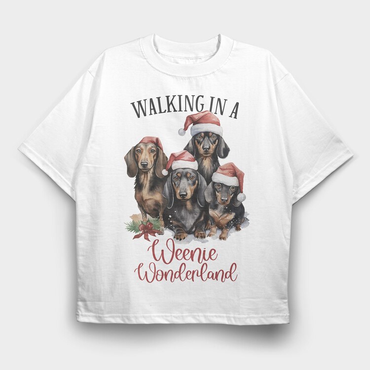 Walking In A Weenie Wonderland, Tricou Oversize Barbati (Unisex)
