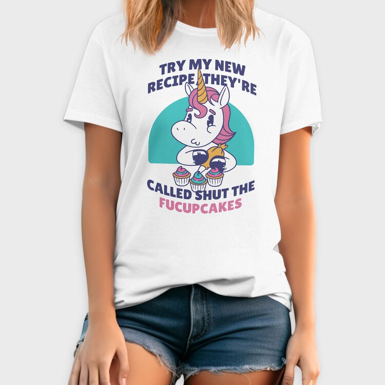 Funny Cupcake Unicorn Quote, Tricou Barbati (Unisex)