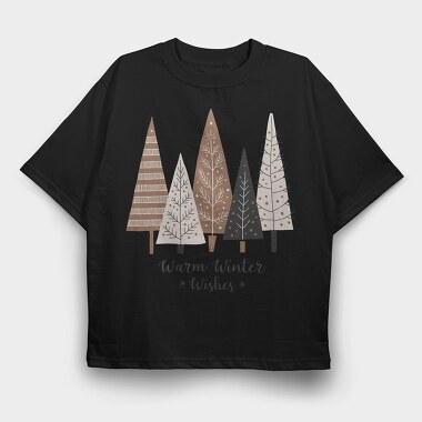 Warm Winter Wishes, Tricou Oversize Barbati (Unisex)