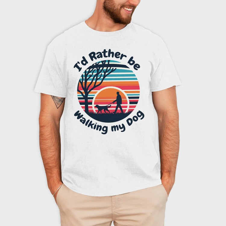 Walking Dog Quote My, Tricou Barbati (Unisex)