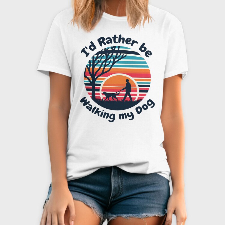 Walking Dog Quote My, Tricou Barbati (Unisex)