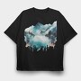 Water Reflection Mountain, Tricou Oversize Barbati (Unisex)