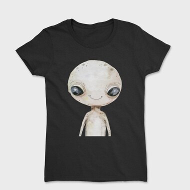 Watercolor Aliens Moon, Tricou Femei