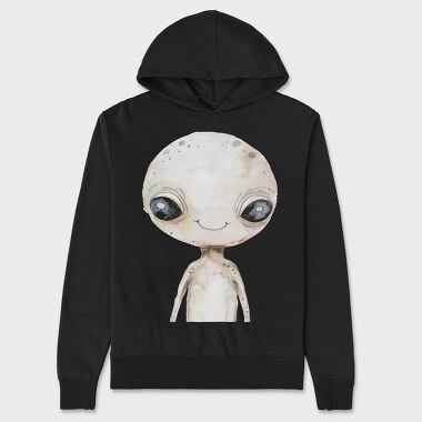 Watercolor Aliens Moon, Hanorac Oversize Barbati (Unisex)