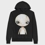 Watercolor Aliens Moon, Hanorac Oversize Barbati (Unisex)